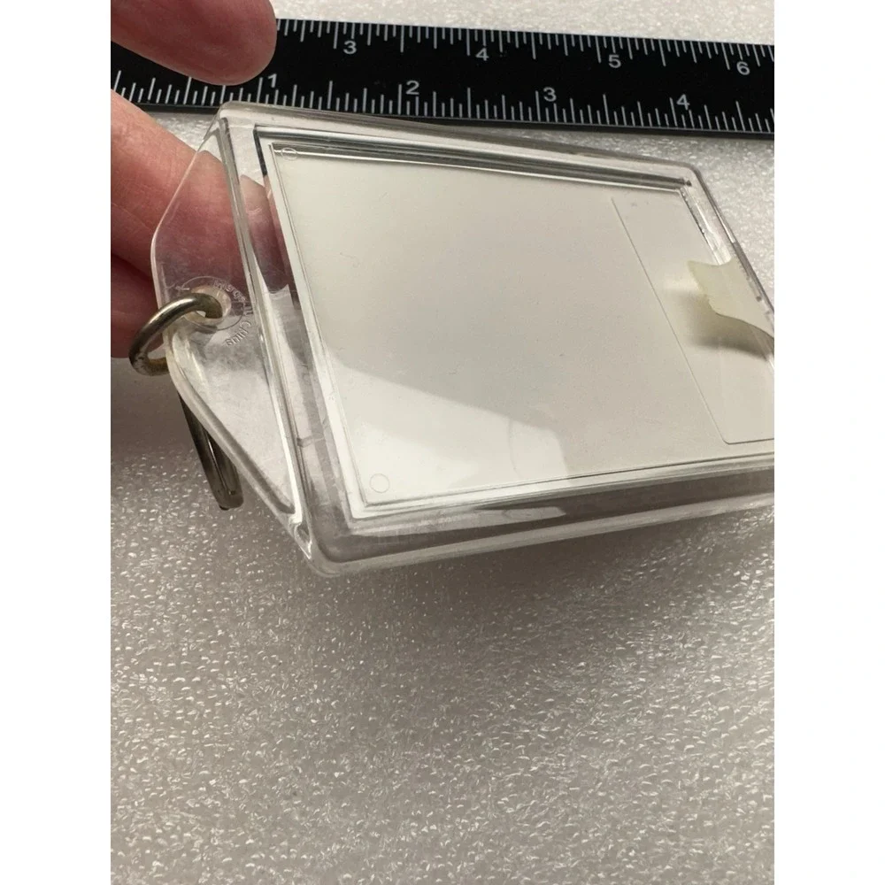 Clear Photo Insert‎ Keychain Easy Snap In Assembly with Ring
